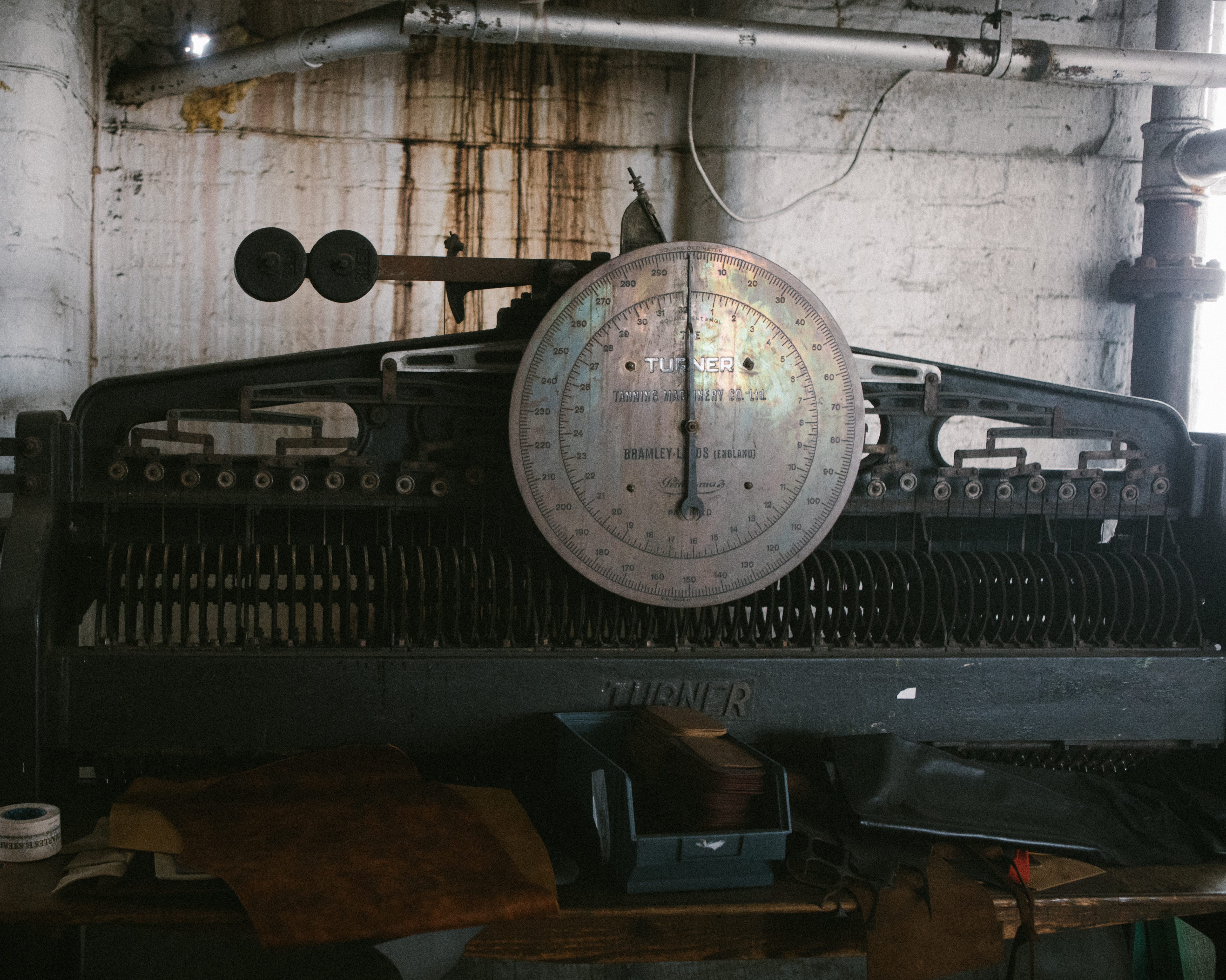 Inside the C.F. Stead Tannery in Leeds