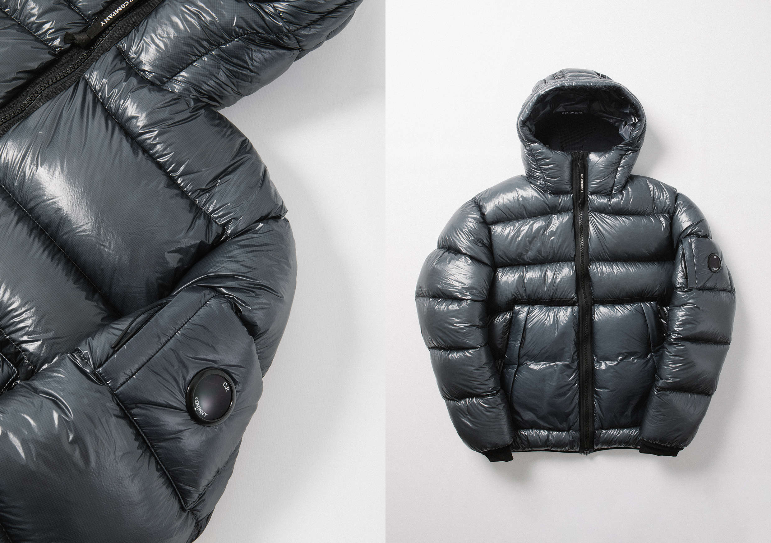 C.P. Company Pertex Down Filled Arm Lens Jacket
