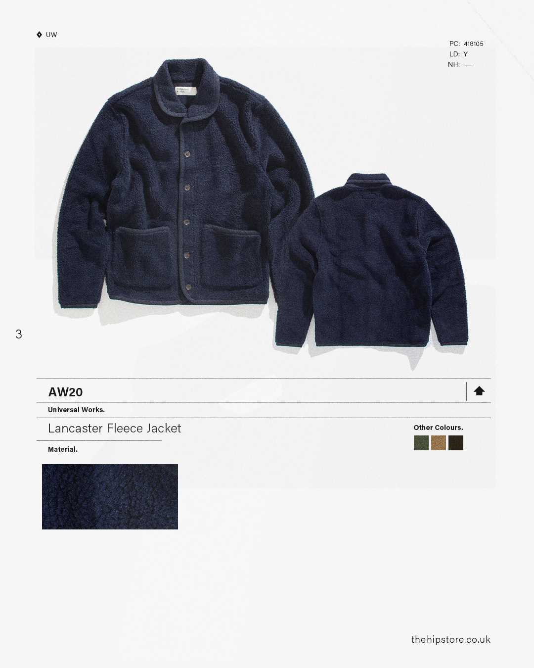 HIP Staff Picks: Universal Works AW20 Lancaster Fleece