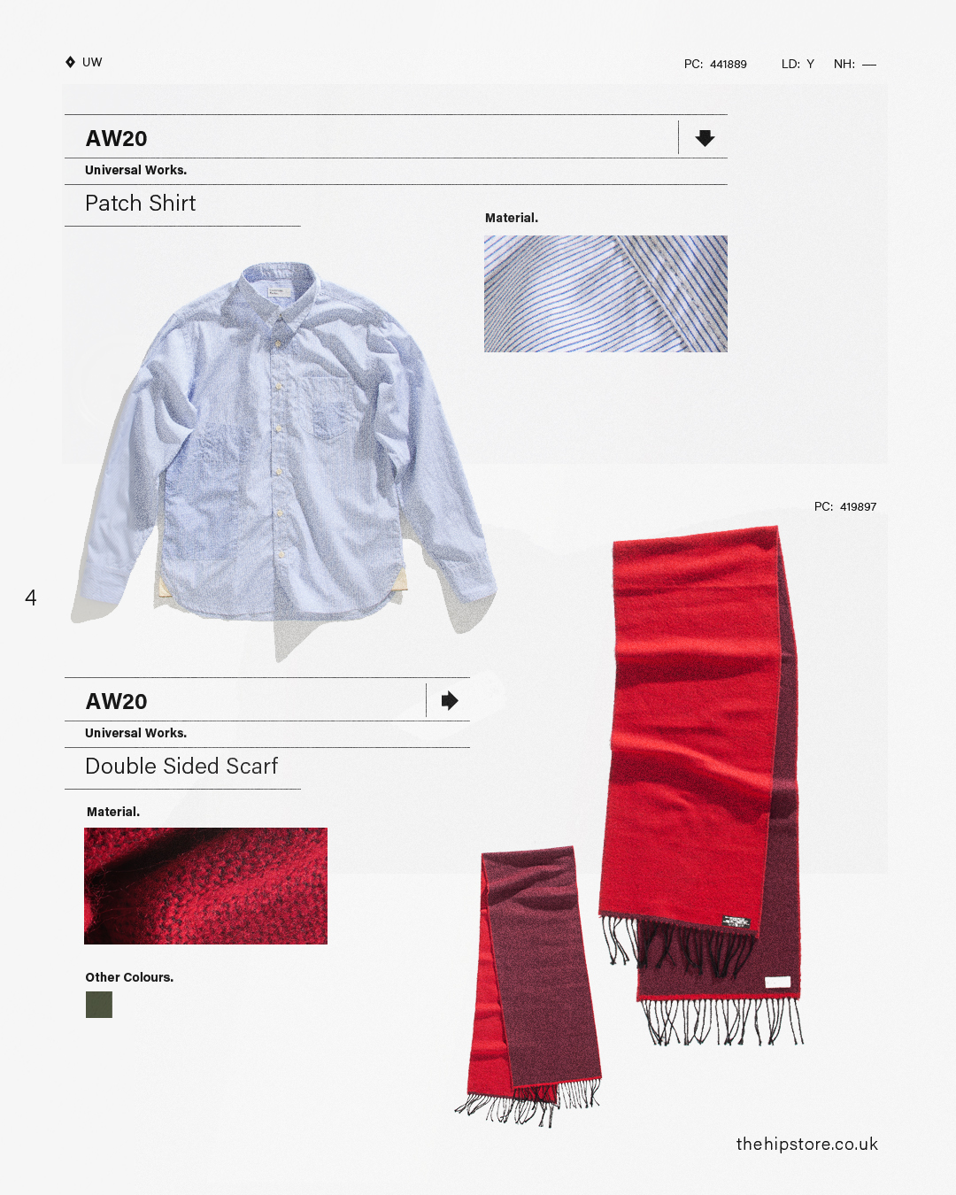 HIP Staff Picks: Universal Works AW20 Patch Shirt Double Sided Scarf