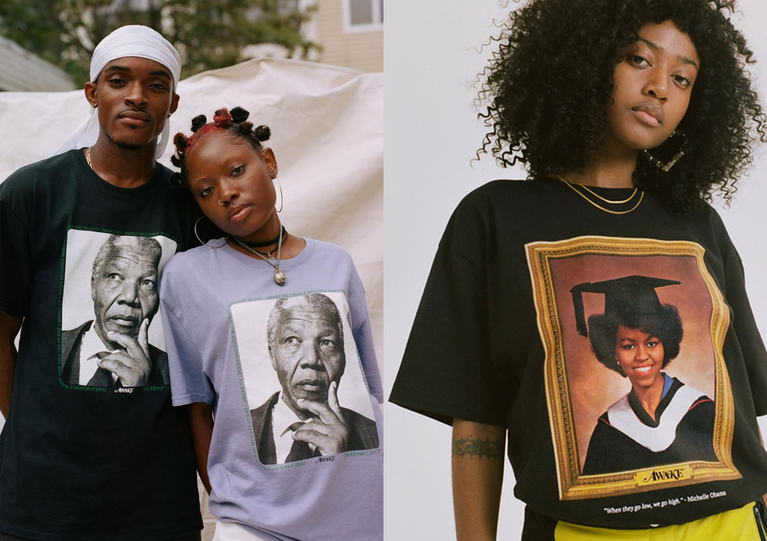 Awake NY Nelson Mandela Michelle Obama T-Shirts